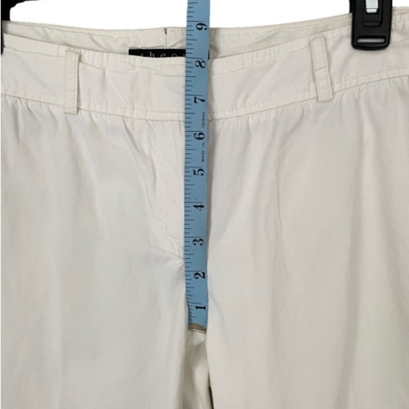 COPY - THEORY Pants Wide Leg  Cotton Ivory/White  Size 6 - Picture 12 of 16